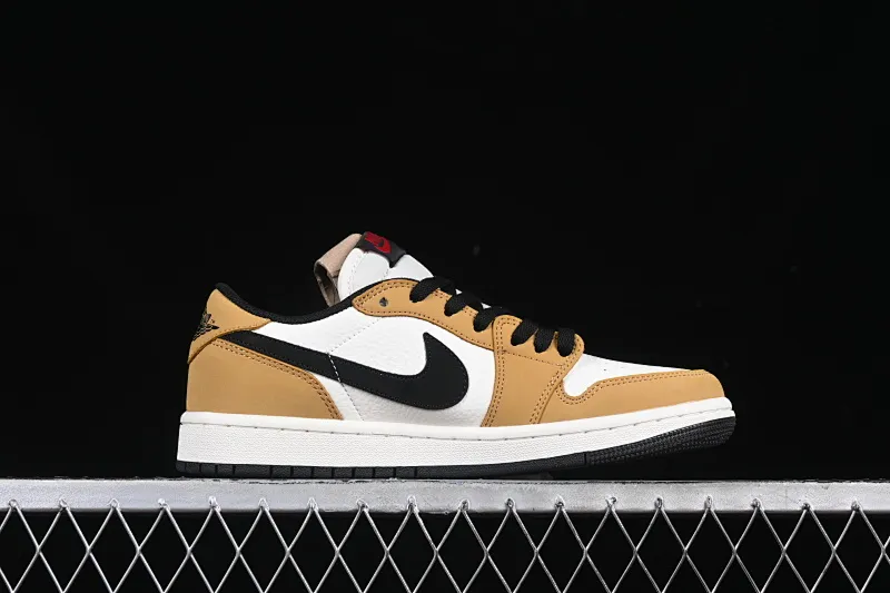 All categories Air Jordan Jordan series basketball shoes Air Jordan 1 Low Air Jordan 1 Low OG AJ1 Joe 1 white yellow black hook low-top cultural leisure sports sneakers CZ0790-107